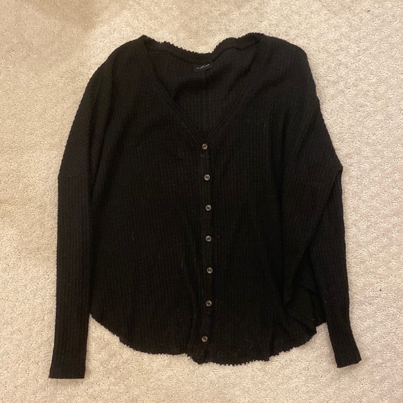 Urban Outfitters Black button down shirt - Picture 1 of 1